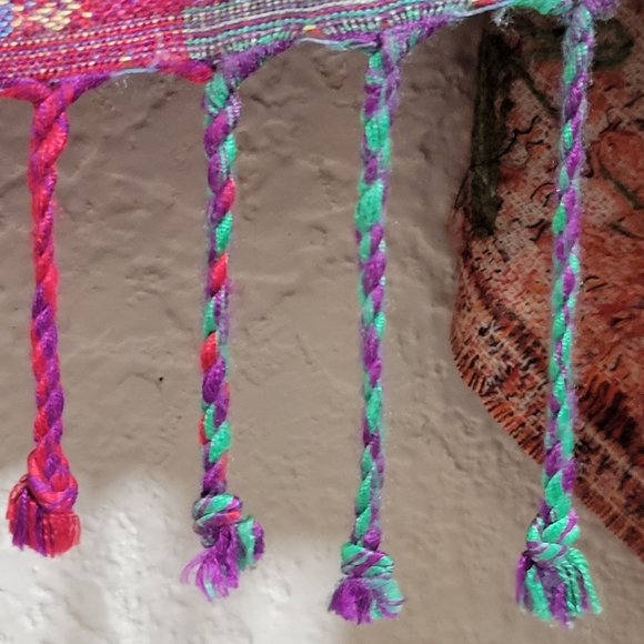 anu By natural  Embroidered Paisley Floral Wool Blend Shawl Jacket Size L/XL - Picture 11 of 16